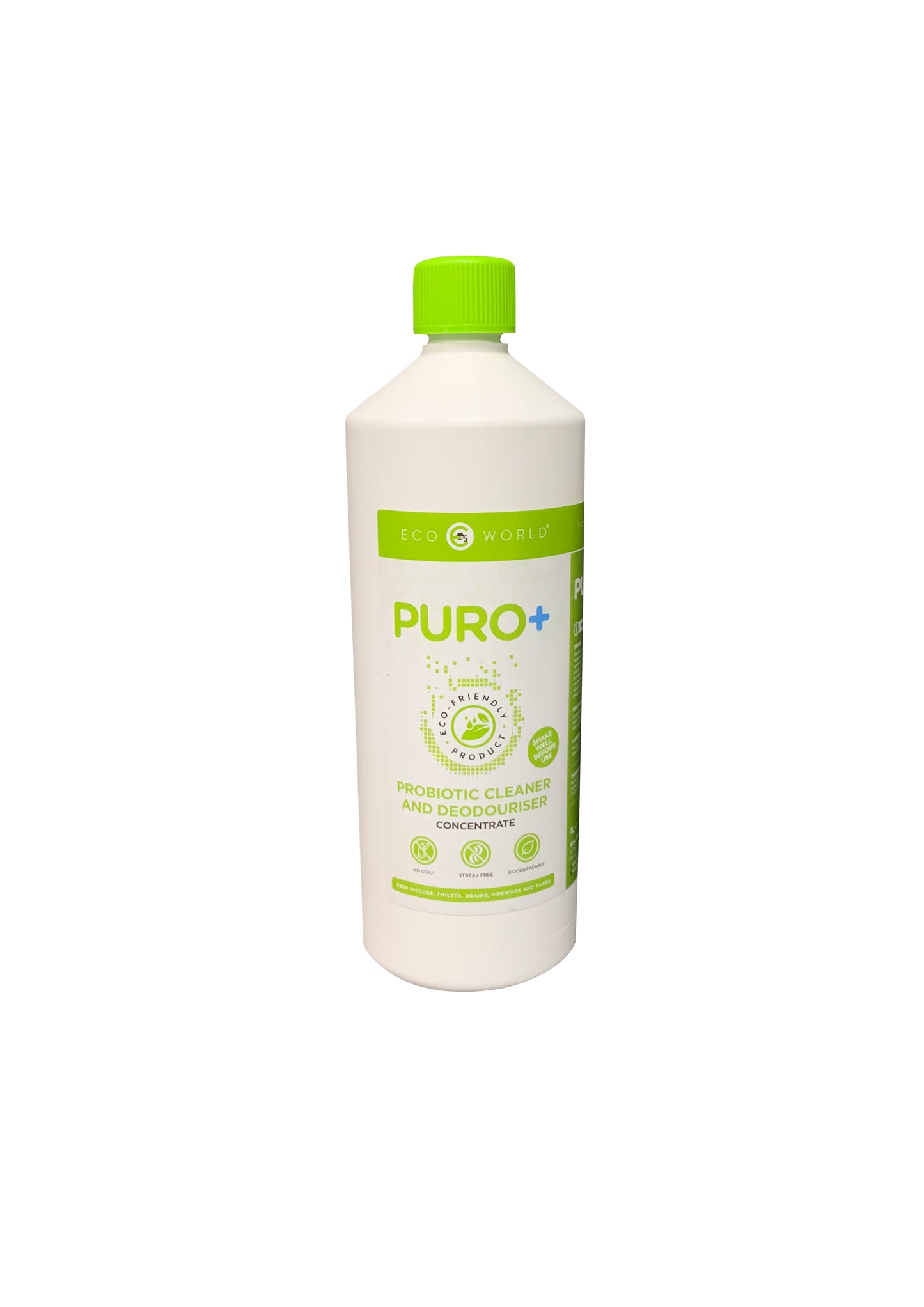 PURO+ A VEGAN Friendly Probiotic Cleaner (1 litre) - PURO+ digests & eliminates organic & greasy soils and stubborn stains from hard surfaces. Can also be used to maintain septic tanks & drains…